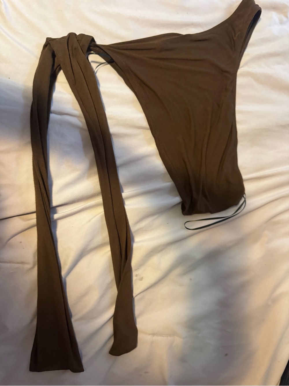 Brown One Shoulder Going Out Top